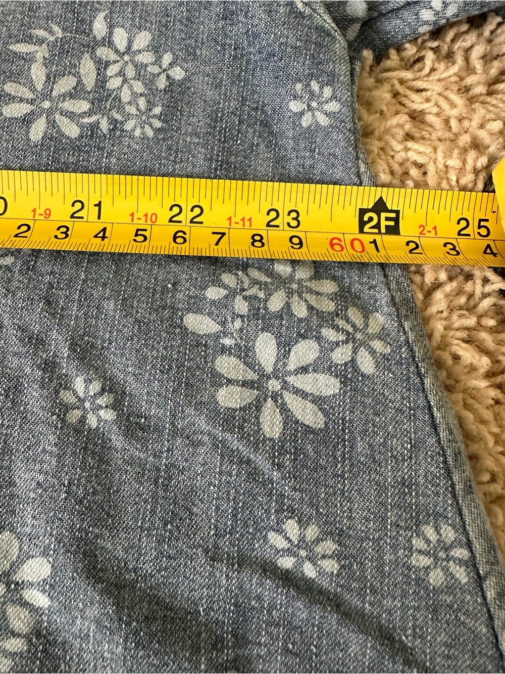 NWT EASEL FLORAL WASHED DENIM DRESS - Picture 10 of 11